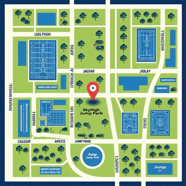 Map showing SkyHigh Jump Park in Calgary